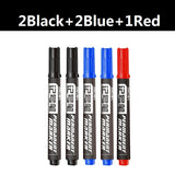 Deli 10/Lot Permenent Markers Pen 1.5MM Fine Point Waterproof CD  Whiteboard Pen 3 Color Crude Nib маркеры for Office Stationery