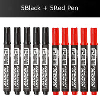 Deli 10/Lot Permenent Markers Pen 1.5MM Fine Point Waterproof CD  Whiteboard Pen 3 Color Crude Nib маркеры for Office Stationery