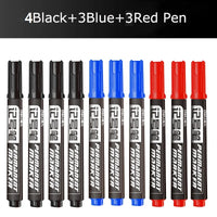 Deli 10/Lot Permenent Markers Pen 1.5MM Fine Point Waterproof CD  Whiteboard Pen 3 Color Crude Nib маркеры for Office Stationery