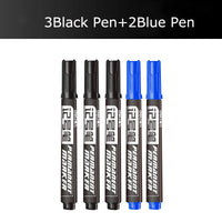 Deli 10/Lot Permenent Markers Pen 1.5MM Fine Point Waterproof CD  Whiteboard Pen 3 Color Crude Nib маркеры for Office Stationery
