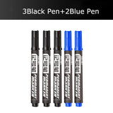Deli 10/Lot Permenent Markers Pen 1.5MM Fine Point Waterproof CD  Whiteboard Pen 3 Color Crude Nib маркеры for Office Stationery