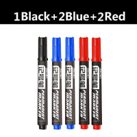 Deli 10/Lot Permenent Markers Pen 1.5MM Fine Point Waterproof CD  Whiteboard Pen 3 Color Crude Nib маркеры for Office Stationery
