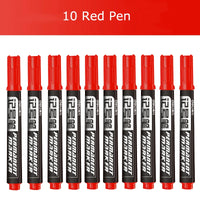Deli 10/Lot Permenent Markers Pen 1.5MM Fine Point Waterproof CD  Whiteboard Pen 3 Color Crude Nib маркеры for Office Stationery