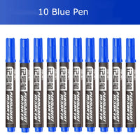 Deli 10/Lot Permenent Markers Pen 1.5MM Fine Point Waterproof CD  Whiteboard Pen 3 Color Crude Nib маркеры for Office Stationery