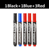 Deli 10/Lot Permenent Markers Pen 1.5MM Fine Point Waterproof CD  Whiteboard Pen 3 Color Crude Nib маркеры for Office Stationery