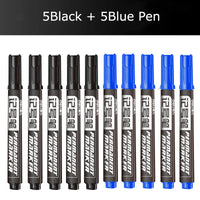 Deli 10/Lot Permenent Markers Pen 1.5MM Fine Point Waterproof CD  Whiteboard Pen 3 Color Crude Nib маркеры for Office Stationery