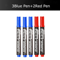 Deli 10/Lot Permenent Markers Pen 1.5MM Fine Point Waterproof CD  Whiteboard Pen 3 Color Crude Nib маркеры for Office Stationery