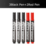 Deli 10/Lot Permenent Markers Pen 1.5MM Fine Point Waterproof CD  Whiteboard Pen 3 Color Crude Nib маркеры for Office Stationery