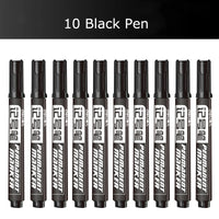 Deli 10/Lot Permenent Markers Pen 1.5MM Fine Point Waterproof CD  Whiteboard Pen 3 Color Crude Nib маркеры for Office Stationery