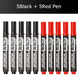Deli 10/Lot Permenent Markers Pen 1.5MM Fine Point Waterproof CD  Whiteboard Pen 3 Color Crude Nib маркеры for Office Stationery