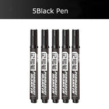 Deli 10/Lot Permenent Markers Pen 1.5MM Fine Point Waterproof CD  Whiteboard Pen 3 Color Crude Nib маркеры for Office Stationery