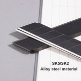 Deli 10pcs/box Knife Blade 18mm Width SK5 Metal Blades for Home School Suplies Art Craft Paper Box Cutting Utility Knife Tool