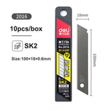 Deli 10pcs/box Knife Blade 18mm Width SK5 Metal Blades for Home School Suplies Art Craft Paper Box Cutting Utility Knife Tool