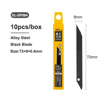 Deli 10pcs/box Knife Blade 18mm Width SK5 Metal Blades for Home School Suplies Art Craft Paper Box Cutting Utility Knife Tool