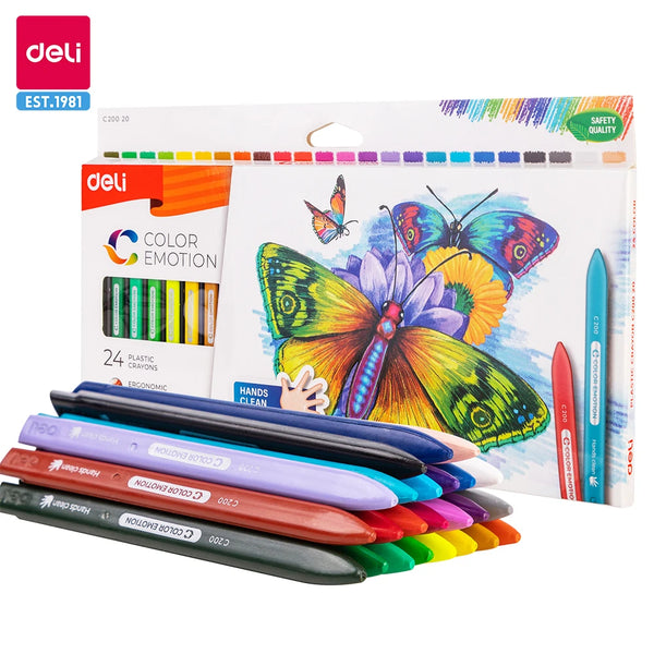 Wax Colour Crayon Set 24 Piece  Colouring Pencils & Crayons