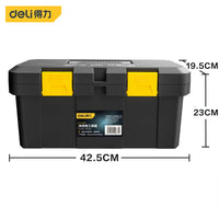 Deli 15/18 Inch Tool Box Double Layer Large Capacity Household Storage Box Multifunctional Electrician Tool Case Organizer