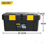 Deli 15/18 Inch Tool Box Double Layer Large Capacity Household Storage Box Multifunctional Electrician Tool Case Organizer