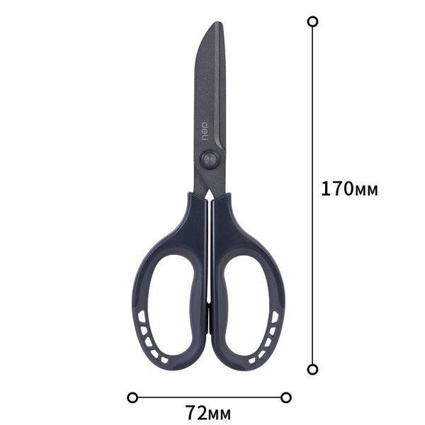 Deli 170mm Teflon Scissors Anti Stick Anti Rust Office Home Scissors S –  AOOKMIYA