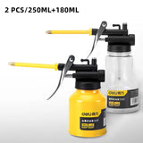 Deli 180ML 250ML 350ML 500ML Long Nozzle Oiler Greasing Oil Can Gear Lubrication High Pressure Pump Grease Guns Car Repair Tool