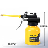 Deli 180ML 250ML 350ML 500ML Long Nozzle Oiler Greasing Oil Can Gear Lubrication High Pressure Pump Grease Guns Car Repair Tool