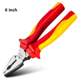 Deli 1Pcs Set 1000V VDE Insulation Diagonal Pliers Multifunctional Pliers Long Nose Pliers Wire Cutters Electrician Hand Tools