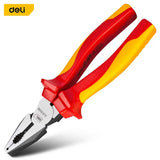 Deli 1Pcs Set 1000V VDE Insulation Diagonal Pliers Multifunctional Pliers Long Nose Pliers Wire Cutters Electrician Hand Tools