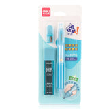 Deli 2.0mm Mechanical Pencil Set HB 2B Pencils Lead Refills for Kids Drawing Handwriting Posture Correction Automatic Pencil