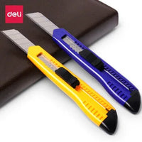 Deli 2003 Large General Plastic Retractable Paper Cutter Wallpaper Knife for Cartons Cardboard & Box Office Home