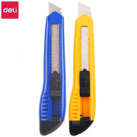 Deli 2003 Large General Plastic Retractable Paper Cutter Wallpaper Knife for Cartons Cardboard & Box Office Home