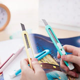 Deli 2054 Color Art Knife Small Fresh Cartoon Paper Cutter Art Knife Student Paper Cutter Wallpaper Knife