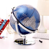 Deli 2162# 25cm (10") Teaching Globe Stainless steel support & base English & Chinese color printing relief surface