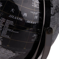 Deli 2162# 25cm (10") Teaching Globe Stainless steel support & base English & Chinese color printing relief surface