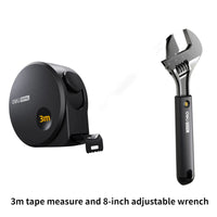 Deli 2Pcs 3m Black Digital Steel Measure Tape Sets High-carbon Steel Material Pliers/hammer/wrench/knife Household Hand Tools