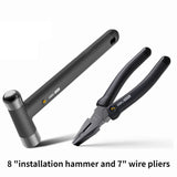 Deli 2Pcs 3m Black Digital Steel Measure Tape Sets High-carbon Steel Material Pliers/hammer/wrench/knife Household Hand Tools