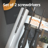 Deli 2pcs Hand Tool Set Screwdriver Household Plum Screwdriver Large Full Cross Flat Head Dual-use Screwdriver Screwdriver Set