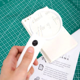 Deli 3.5X Portable Handheld Magnifying Glass White Color Seniors Magnifying Lens for Kids Reading Science Nature Exploration