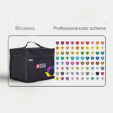 Deli 30/40/60/80 Colors Professional Sketch Marker Pen Double Head Design Painting Pen Drawing Tools For Students Art Supplies