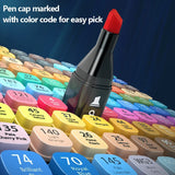 Deli 30/40/60/80 Colors Professional Sketch Marker Pen Double Head Design Painting Pen Drawing Tools For Students Art Supplies