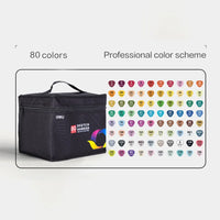 Deli 30/40/60/80 Colors Professional Sketch Marker Pen Double Head Design Painting Pen Drawing Tools For Students Art Supplies