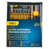 Deli 33 Piece Precision Screwdriver Set Multifunctional Magnetic Hexagon Torx Screwdriver Disassembly Repair Tool Sets