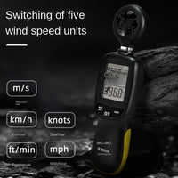 Deli 333203 Anemograph Handheld High-Precision Digital Display Measuring Anemograph Anemometer Wind Air Volume Detector Tool