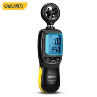 Deli 333203 Anemograph Handheld High-Precision Digital Display Measuring Anemograph Anemometer Wind Air Volume Detector Tool
