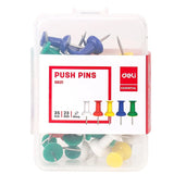 Deli 35 PCS/Box Push Pin 23mm 5 Colors Office School Stationery E0021