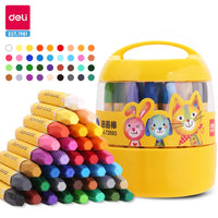 Deli 36 Colors Oil Pastels Colored Pencil Oil Pastels Color Wax Crayon Color Pen Paiting Pencil 12-36 Colors Optional Kids Gift
