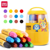Deli 36 Colors Oil Pastels Colored Pencil Oil Pastels Color Wax Crayon Color Pen Paiting Pencil 12-36 Colors Optional Kids Gift