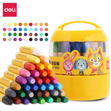 Deli 36 Colors Oil Pastels Colored Pencil Oil Pastels Color Wax Crayon Color Pen Paiting Pencil 12-36 Colors Optional Kids Gift