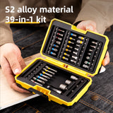 Deli 39 In 1 Screwdriver Set Precision Screwdriver Bits Kit Multi-functional Rainbow Batch Head Portable Ratchet Screwdriver Set