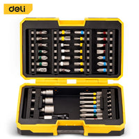 Deli 39 In 1 Screwdriver Set Precision Screwdriver Bits Kit Multi-functional Rainbow Batch Head Portable Ratchet Screwdriver Set