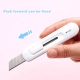 Deli 3pcs/bag Cute Mini Utility Knife Pocket knife Paper Box Cut letter Opener DIY Art Tools Creative Stationery School Supplies
