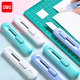 Deli 3pcs/bag Cute Mini Utility Knife Pocket knife Paper Box Cut letter Opener DIY Art Tools Creative Stationery School Supplies